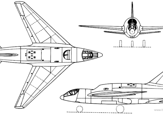 Aircraft Sud-Est S.E.2410 Grognard (France) (1950) - drawings, dimensions, figures