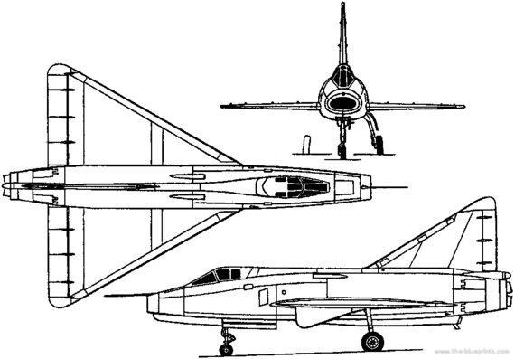 Самолет Sud-Est SE 212 Durandal (France) (1956) - чертежи, габариты, рисунки