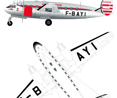 Самолет Sud-Ouest S.O.30P Bretagne - чертежи, габариты, рисунки