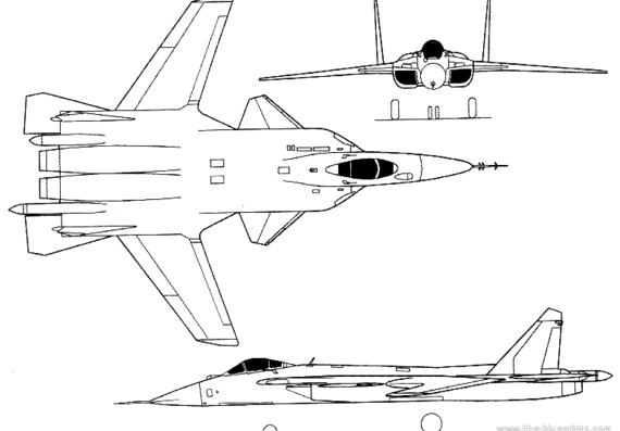 Самолет М S-37 Flanker - чертежи, габариты, рисунки