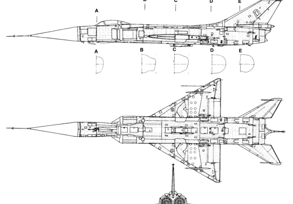Самолет М Su-15 (Flagon) - чертежи, габариты, рисунки