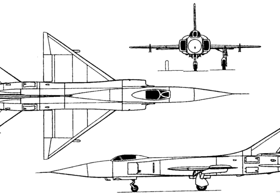 Самолет М Su-15 (Russia) (1962) - чертежи, габариты, рисунки
