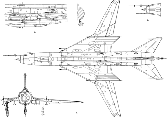 Самолет М Su-17 - чертежи, габариты, рисунки