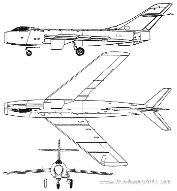 Самолет М Su-17 (1949) - чертежи, габариты, рисунки