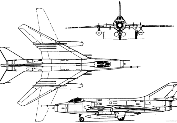 Самолет М Su-17 (Russia) (1966) - чертежи, габариты, рисунки