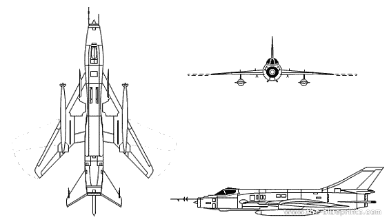 Самолет М Su-17 / Su-20 / Su-22 - чертежи, габариты, рисунки