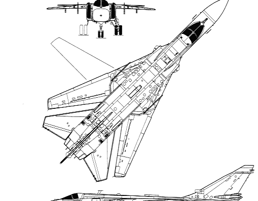 Самолет М Su-24 Fencer - чертежи, габариты, рисунки