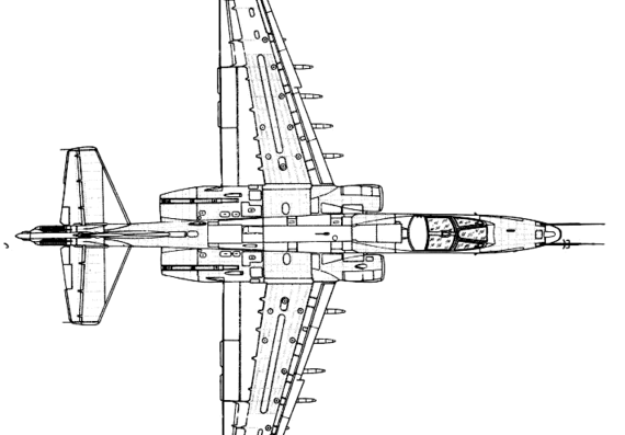 Самолет М Su-25 (Frogfoot) - чертежи, габариты, рисунки