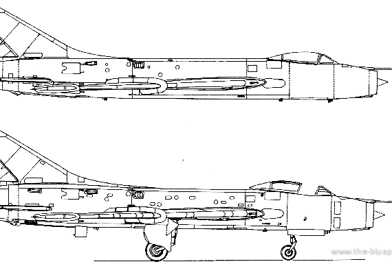 Самолет М Su-7 - чертежи, габариты, рисунки
