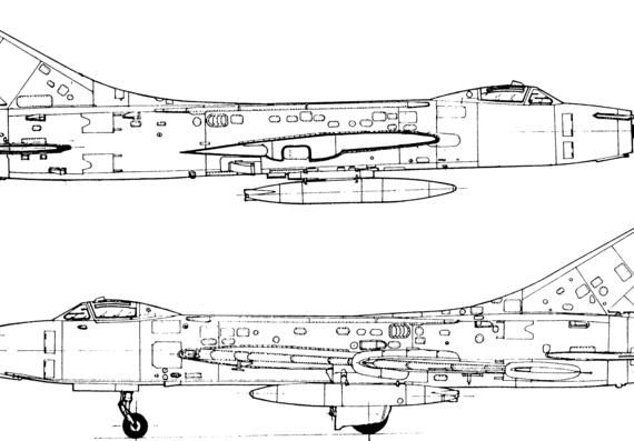 Самолет М Su-7B - чертежи, габариты, рисунки