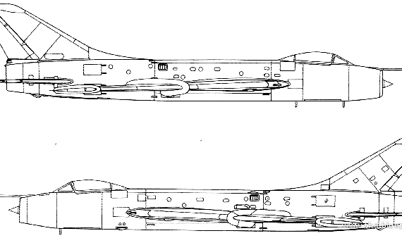 Самолет М Su-7 Prototype - чертежи, габариты, рисунки