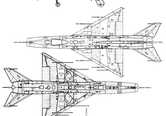 Самолет М Su-9 (Fishpot) - чертежи, габариты, рисунки