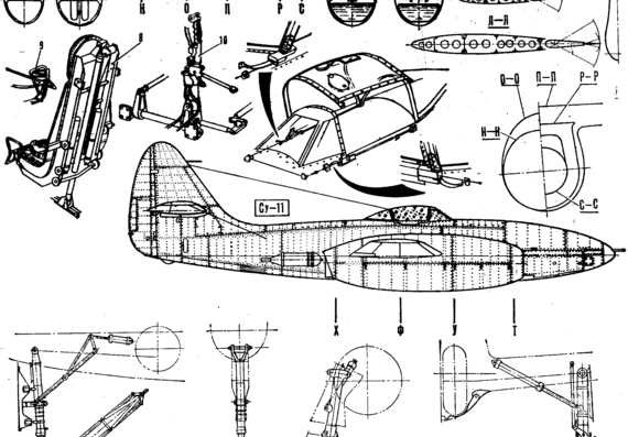 Самолет М Su-9 (Pervyi) - чертежи, габариты, рисунки