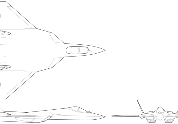 Самолет М T-50 - чертежи, габариты, рисунки