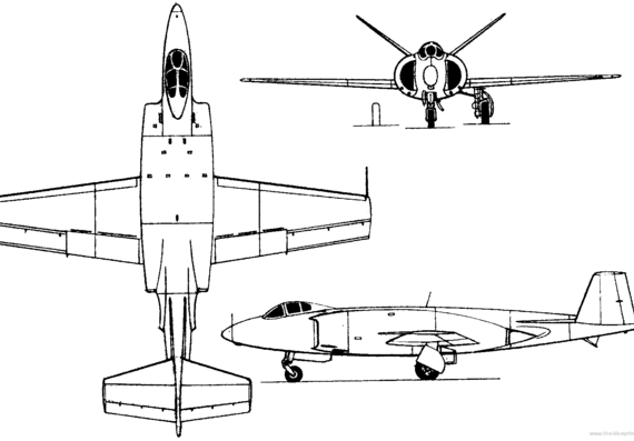 Самолет Supermarine 508 / 529 (England) (1951) - чертежи, габариты, рисунки