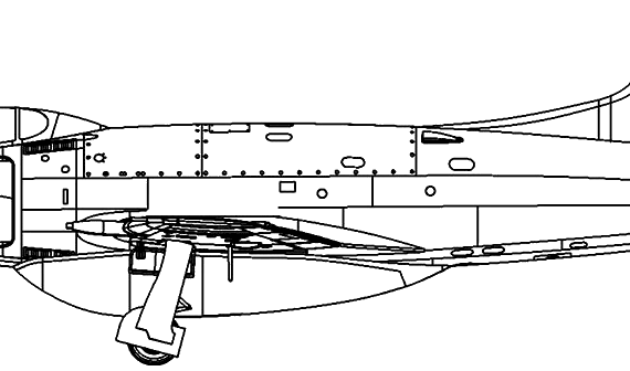 Самолет Supermarine Attacker F.1 - чертежи, габариты, рисунки
