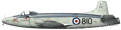 Supermarine Attacker FB.1 aircraft - drawings, dimensions, figures