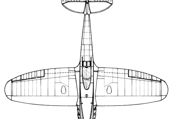 Самолет Supermarine High Speed Spitfire - чертежи, габариты, рисунки
