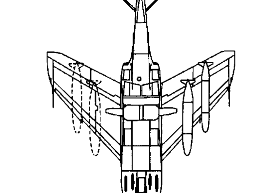 Самолет Supermarine Scimitar (England) (1951) - чертежи, габариты, рисунки