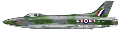 Самолет Supermarine Swift FR.5 - чертежи, габариты, рисунки