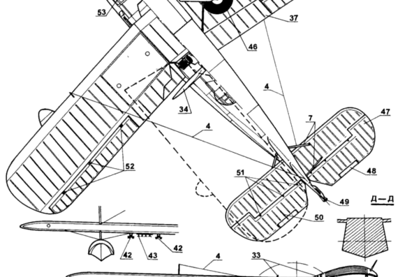 Supermarine Walrus 02 aircraft - drawings, dimensions, figures
