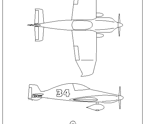 Самолет TRC 1 - чертежи, габариты, рисунки
