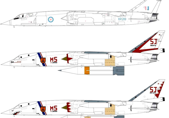 Самолет TSR.2MS Stratos 4 - чертежи, габариты, рисунки