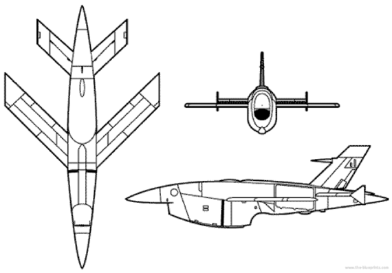 Самолет Teledyne Ryan BQM-34 Firebee II - чертежи, габариты, рисунки