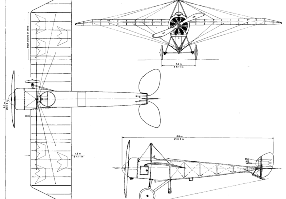 Самолет Thulin K - чертежи, габариты, рисунки