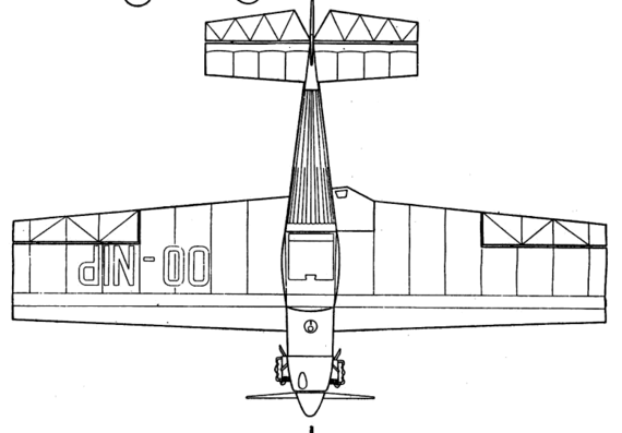 Самолет Tipsy Nipper - чертежи, габариты, рисунки