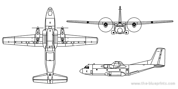 Самолет Transall C-160 - чертежи, габариты, рисунки