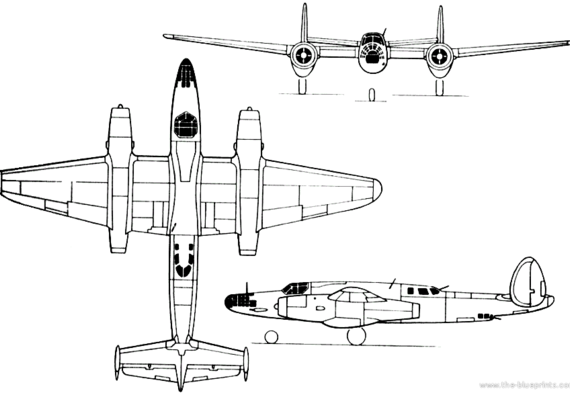 Самолет Туполев 77 / Tu-12 (Russia) (1947) - чертежи, габариты, рисунки