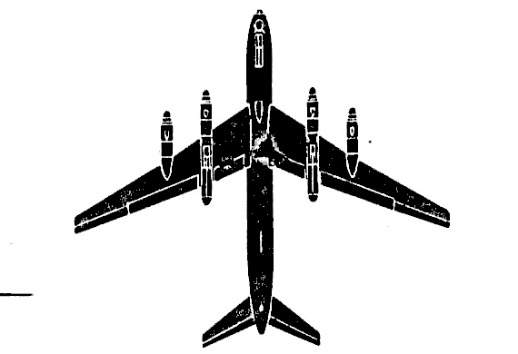 Aircraft Tupolev Tu-114 Cleat - drawings, dimensions, figures