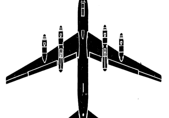 Самолет Туполев Tu-114 Rossiya - чертежи, габариты, рисунки