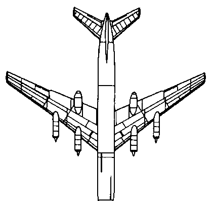 Самолет Туполев Tu-114 (Russia) (1957) - чертежи, габариты, рисунки