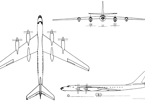 Самолет Туполев Tu-116 (Russia) (1958) - чертежи, габариты, рисунки