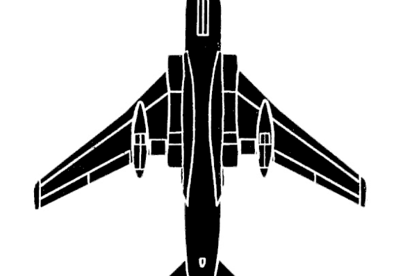 Самолет Туполев Tu-124 Cookpot - чертежи, габариты, рисунки