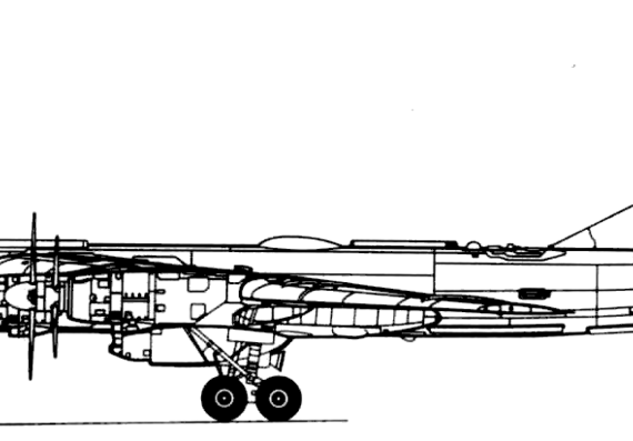 Самолет Туполев Tu-142MR Bear F - чертежи, габариты, рисунки