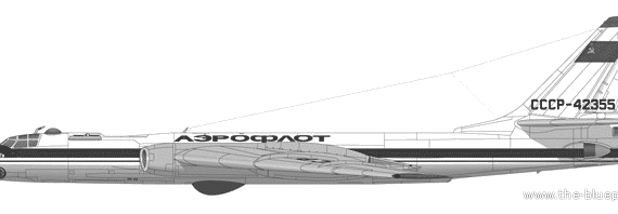 Самолет Туполев Tu-16 (Badger) - чертежи, габариты, рисунки