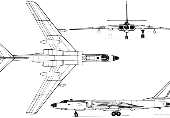 Самолет Туполев Tu-16 (Russia) (1951) - чертежи, габариты, рисунки
