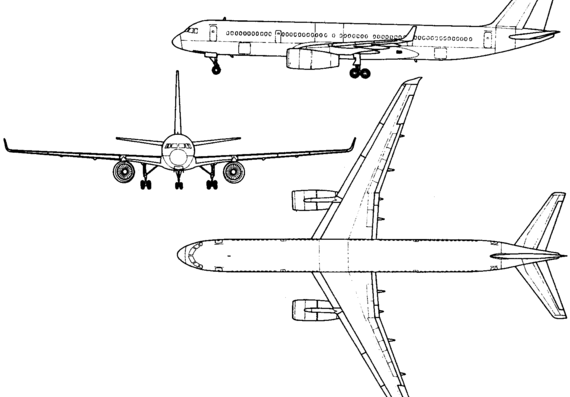 Самолет Туполев Tu-204 (Russia) (1989) - чертежи, габариты, рисунки