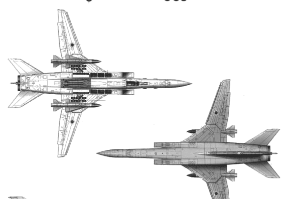Aircraft Tupolev Tu-22M3 Backfre C - drawings, dimensions, figures