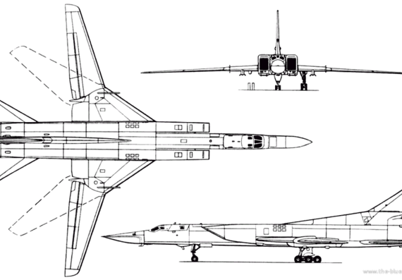 Самолет Туполев Tu-22M (Russia) (1977) - чертежи, габариты, рисунки