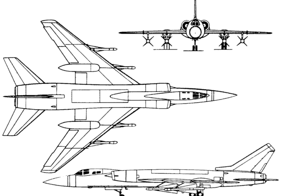 Самолет Туполев Tu-28 / Tu-128 (Russia) (1961) - чертежи, габариты, рисунки