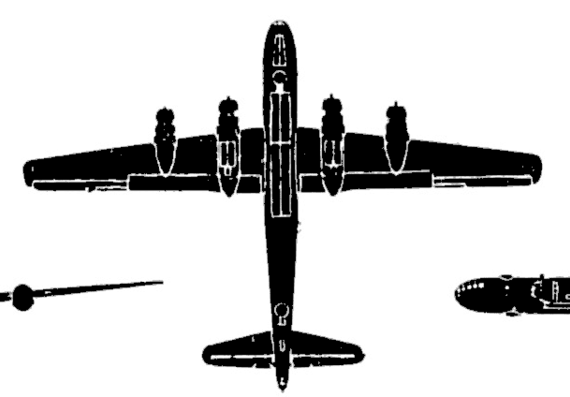 Самолет Туполев Tu-4 Bull - чертежи, габариты, рисунки