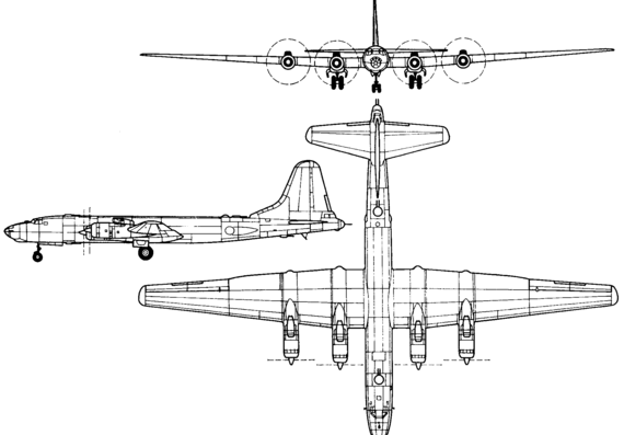 Aircraft Tupolev Tu-85 (Russia) (1951) - drawings, dimensions, pictures