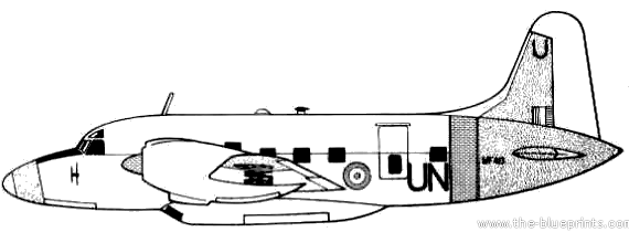 Самолет Varsity T.1 - чертежи, габариты, рисунки