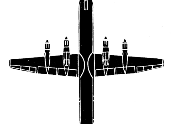 Самолет Vicker Vanguard - чертежи, габариты, рисунки