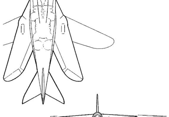 Самолет Vickers-Supermarine 583V - чертежи, габариты, рисунки