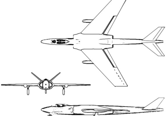 Самолет Vickers 511 - чертежи, габариты, рисунки